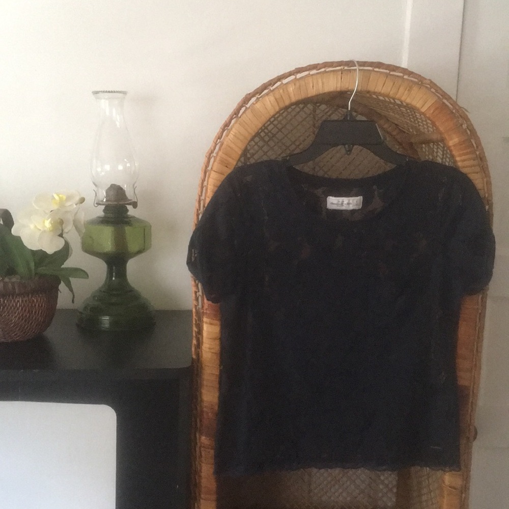 Lace Top with Breast Pocket